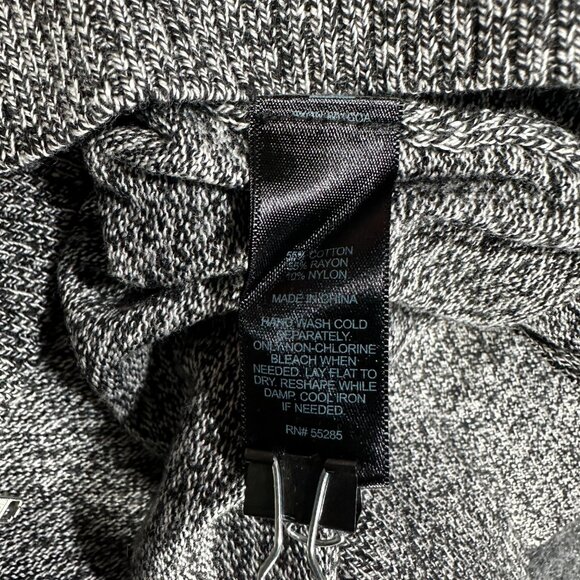 Express Sweater Womens XS Gray Knit Side Zip High Low Hem Boxy Lagenlook Knit - Picture 5 of 7